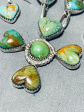 The Best Vintage Native American Navajo Heart Turquoise Sterling Silver Necklace-Nativo Arts