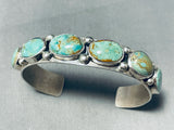 Signed Vintage Native American Navajo Royston Turquoise Sterling Silver Bracelet-Nativo Arts