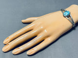Important Vintage Native American Navajo Godber Turquoise Sterling Silver Bracelet-Nativo Arts