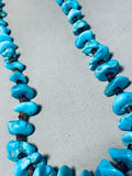 Noteworthy Vintage Native American Navajo Turquoise Sterling Silver Necklace-Nativo Arts