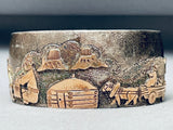 Rich Reeves Vintage Native American Navajo Sterling Silver Hogan Bracelet-Nativo Arts