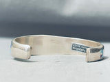 6.5-inch Wrist, Unique Inlay Vintage Native American Navajo Sterling Silver Bracelet-Nativo Arts