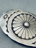 Handmade By Native American Navajo Artist, Richard Exceptional Concho Sterling Silver Buckle