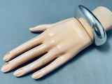 6.5 Inch Wrist Vintage Native American Navajo Orville Tsinnie Sterling Silver Bracelet-Nativo Arts