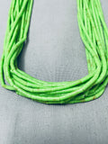 Stunning Vintage Native American Navajo Heishi Gaspeite Squaw Tied Necklace