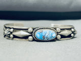 Native American Albert Jake Golden Hill Turquoise Sterling Silver Bracelet-Nativo Arts
