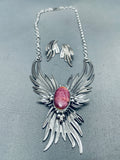 Smithsonian Artist Vintage Native American Navajo Charles Johnson Sterling Silver Necklace-Nativo Arts