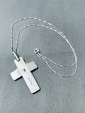 Exquisite Vintage Native American Navajo Cross Turquoise Sterling Silver Necklace-Nativo Arts