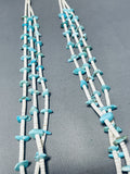 Native American Important Vintage Santo Domingo Turquoise Shell Necklace-Nativo Arts