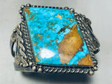 Special Piece!! One Best Samples Old Deposit Turquoise Vintage Native American Navajo Bracelet-Nativo Arts