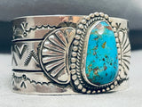 93 Grams Rob Yellowhorse Native American Navajo Turquoise Sterling Silver Bracelet-Nativo Arts