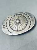 Handmade By Native American Navajo Artist, Richard Exceptional Concho Sterling Silver Buckle
