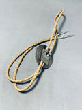 Beautiful Vintage Native American Navajo 8 Turquoise Sterling Silver Buffalo Bolo Tie-Nativo Arts
