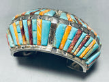 6 Inch Wrist Best Dave Freeland Vintage Inlay Turquoise Sterling Silver Bracelet-Nativo Arts