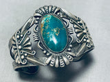 Ornate Vintage Native American Navajo Royston Turquoise Sterling Silver Bracelet-Nativo Arts