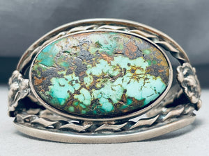 One Of The Best Ever Vintage Native American Navajo Royston Turquoise Sterling Silver Bracelet-Nativo Arts