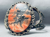 Huge Vintage Native American Navajo Petrified Wood Sterling Silver Bracelet-Nativo Arts