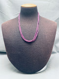 Cute Vintage Santo Domingo Sugilite Heishi Sterling Silver Necklace-Nativo Arts