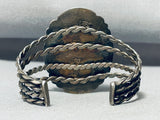 Hand Woven Ropes Vintage Native American Navajo Petrified Wood Sterling Silver Bracelet-Nativo Arts