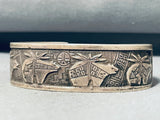 Astounding Vintage Santo Domingo Sterling Silver Signed Bracelet-Nativo Arts