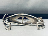 Exquisite Vintage Native American Zuni Blue Gem Sterling Silver Bracelet-Nativo Arts