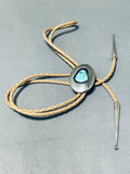 Tremendous Vintage Native American Navajo Royston Turquoise Sterling Silver Bolo-Nativo Arts
