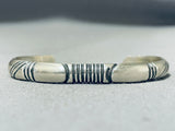 Ev Teller Marvelous Vintage Native American Navajo Sterling Silver Bracelet-Nativo Arts