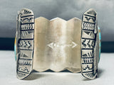Hypnotic Native American Navajo 3 Royston Turquoise 2 Silver Gekkos Colossal Bracelet-Nativo Arts