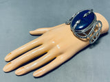 Snakes Around Lapis Vintage Native American Navajo Sterling Silver Bracelet-Nativo Arts