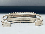 Gloria Livingston Vintage Native American Navajo Turquoise Inlay Sterling Silver Bracelet-Nativo Arts