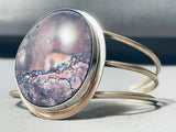 Purple Agate Very Rare Vintage Native American Navajo Sterling Silver Bracelet-Nativo Arts