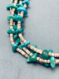 Very Old Vintage Native American Navajo Turquoise Nugget Heishi Necklace Old-Nativo Arts