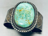 Mid Century Royston!! Vintage Native American Navajo Turquoise Sterling Silver Bracelet-Nativo Arts