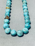 Sparkling Vintage Native American Navajo Turquoise Gumballs Sterling Silver Necklace-Nativo Arts