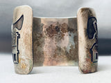 Huge Vintage Native American Hopi Sterling Silver Pueblo Bracelet Cuff Old-Nativo Arts