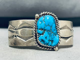 Remarkable Vintage Native American Navajo Sleeping Beauty Turquoise Sterling Silver Bracelet-Nativo Arts