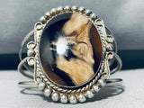 Horse Hair Agate!! Vintage Native American Navajo Sterling Silver Bracelet-Nativo Arts