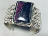 Eddy Gruber Sugilite Vintage Native American Navajo Sterling Silver Bracelet-Nativo Arts