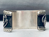 One Of The Best Vintage Native American Navajo Green Turquoise Sterling Silver Bracelet-Nativo Arts