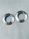 Thomas Singer Wonderful Vintage Native American Navajo Sterling Silver Earrings