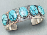 Huge Spiderweb Turquoise Vintage Native American Navajo Sterling Silver Bracelet-Nativo Arts