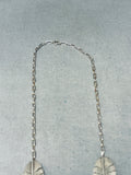 Larry Begay!! Vintage Native American Navajo Feather Sterling Silver Necklace-Nativo Arts