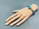 Luminous Vintage Native American Navajo 8 Domed Turquoise Sterling Silver Bracelet-Nativo Arts