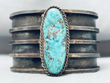 Johnson Toadacheeny Vintage Native American Navajo Turquoise Sterling Silver Bracelet-Nativo Arts