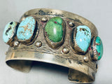 100 Gram Vintage Native American Navajo Royston Morenci Turquoise Sterling Silver Bracelet-Nativo Arts