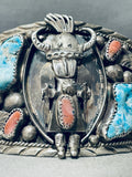 One Of The Best Ever Vintage Native American Navajo Kachina Turquoise Sterling Silver Bracelet-Nativo Arts