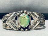 Early 1900's Vintage Native American Navajo Cerrillos Turquoise Sterling Silver Bracelet-Nativo Arts