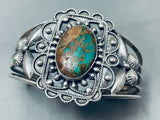 One Of The Best Ever Vintage Native American Navajo Royston Turquoise Sterling Silver Bracelet