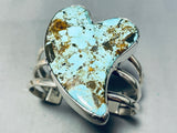 Most Unique Heart Turquoise Native American Navajo Sterling Silver Bracelet-Nativo Arts