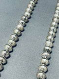 Fabulous Vintage Native American Navajo Sterling Silver Beads Necklace-Nativo Arts
